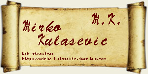 Mirko Kulašević vizit kartica